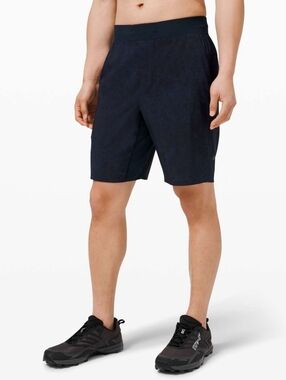 LULULEMON T.H.E. Short 9" Linerless Gravel Dust True Navy Multi Medium